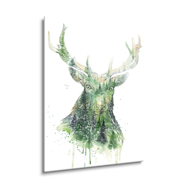 Deer  | 24x36 | Glass Plaque