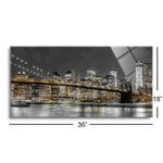 New York Lights  | 12x24 | Glass Plaque