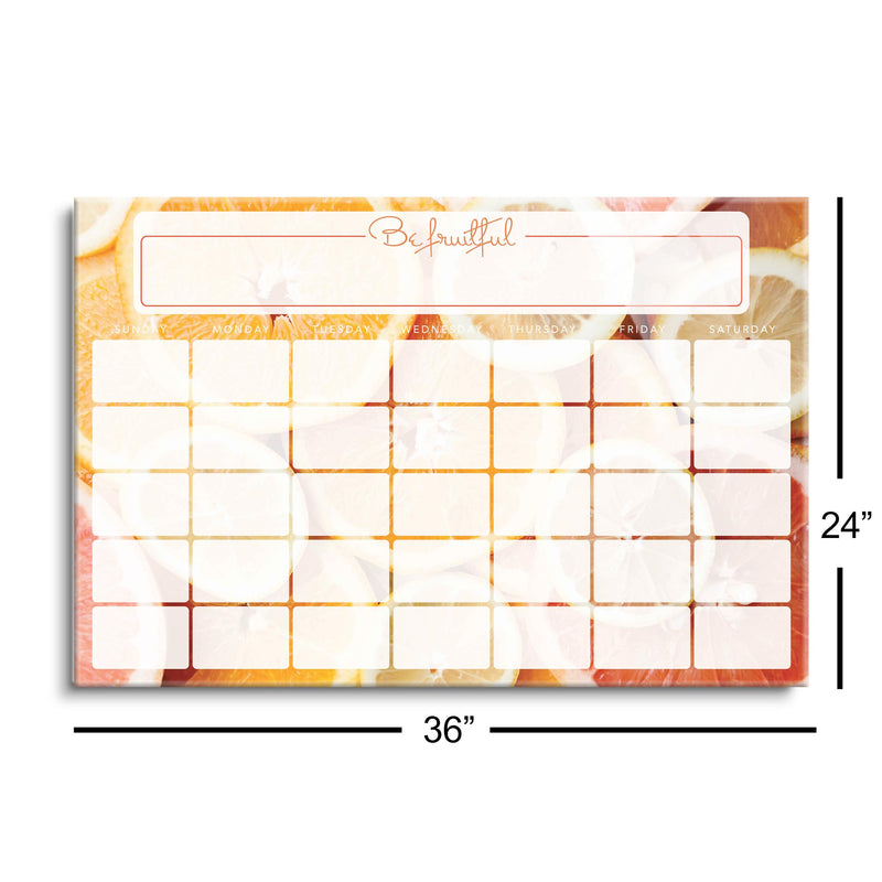 Citrus Calendar | 24x36 | Glass Plaque