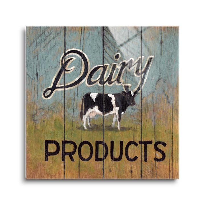 Dairy Products  | 12x12 | Glass Plaque