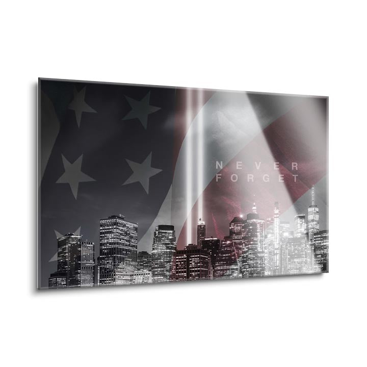 9/11 Memorial 5 (2-3H)  | 24x36 | Glass Plaque
