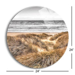 Beach Dunes  | 24x24 Circle | Glass Plaque