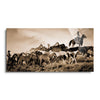 Gathering the Herd  | 12x24 | Glass Plaque