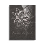 Black and White Chalkboard Christmas IV  | 12x16 | Glass Plaque