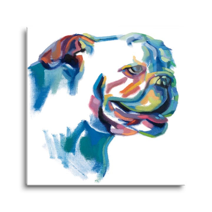 Bulldog  | 12x12 | Glass Plaque