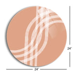 Modern Minimalist 13  | 24x24 Circle | Glass Plaque