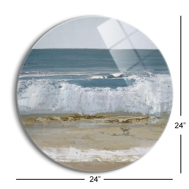 Spindrift 2  | 24x24 Circle | Glass Plaque