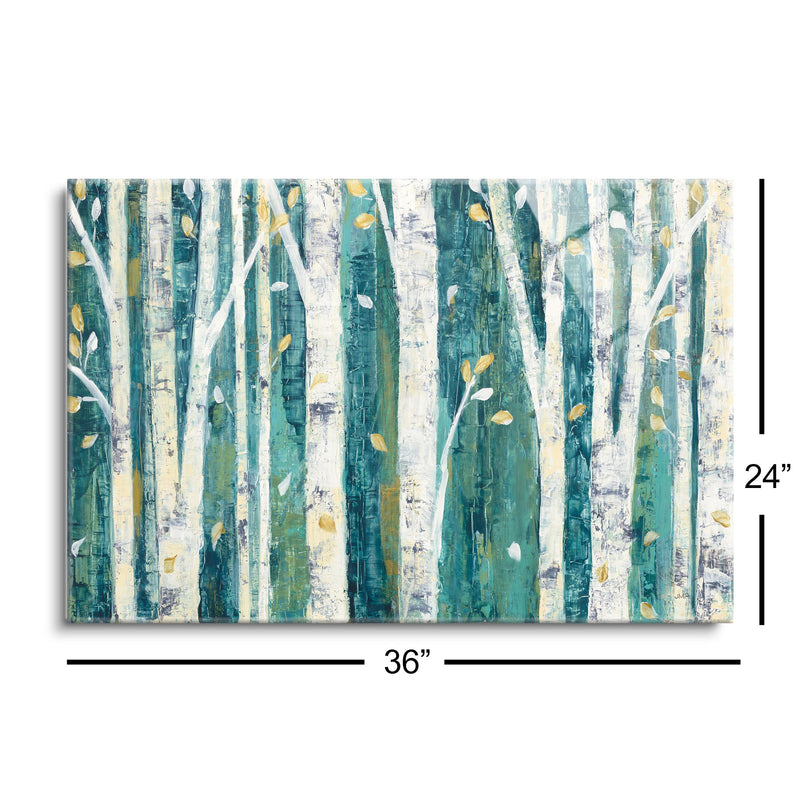 Birches in Spring | 24x36 | Glass Plaque