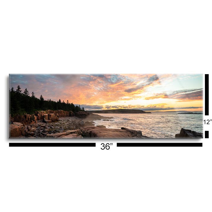 Coastal Sunrise II  | 12x36 | Glass Plaque