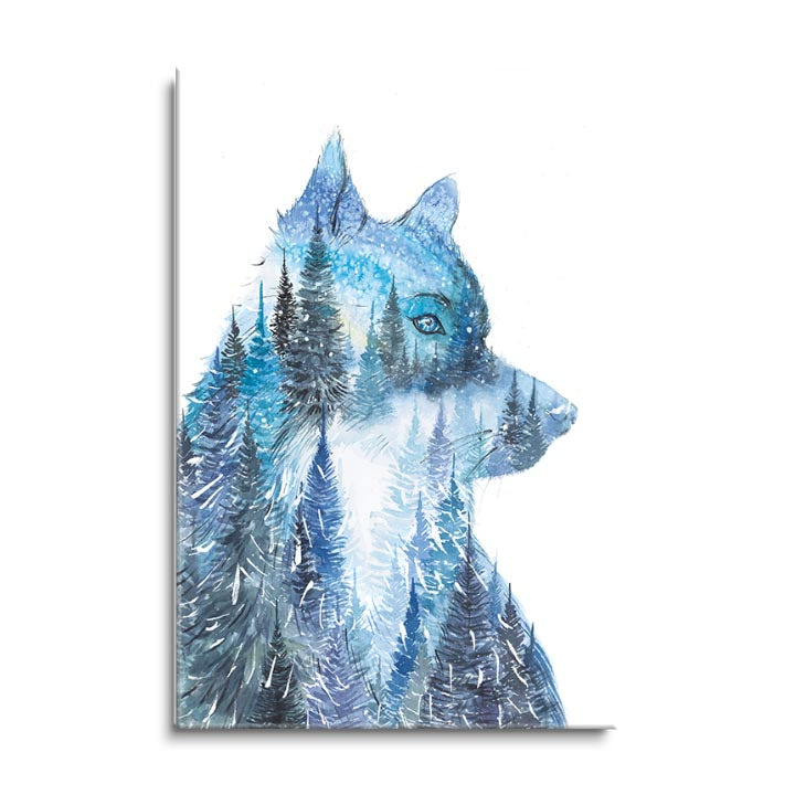 Wolf  | 24x36 | Glass Plaque