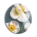 Poppy Parfait II  | 24x24 Circle | Glass Plaque