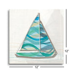 Smooth Sailing I  | 12x12 | Glass Plaque