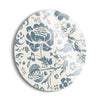 Floral Toile I  | 24x24 Circle | Glass Plaque