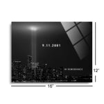 9/11 Memorial 1 (3-4H)  | 12x16 | Glass Plaque