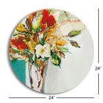 Burst of Spring  | 24x24 Circle | Glass Plaque