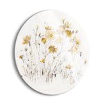 Wildflowers II Yellow | 24x24 Circle | Glass Plaque