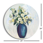 Spring Flowers Light | 24x24 Circle | Glass Plaque
