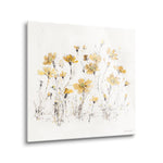 Wildflowers III Yellow | 24x24 | Glass Plaque