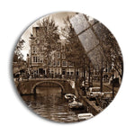 Autumn in Amsterdam IV  | 24x24 Circle | Glass Plaque