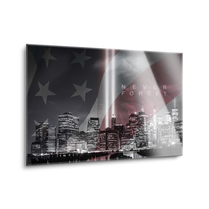 9/11 Memorial 5 (3-4H)  | 12x16 | Glass Plaque
