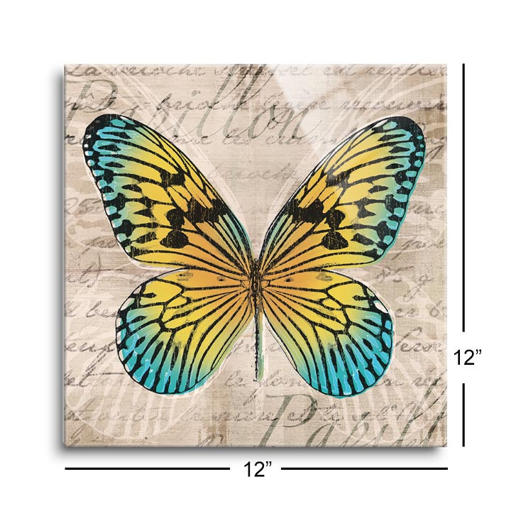 Butterflies I  | 12x12 | Glass Plaque
