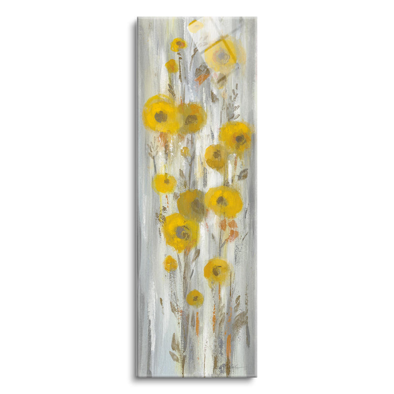Roadside Flowers II | 12x36 | Glass Plaque