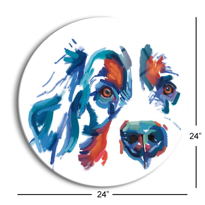 Cocker Spaniel  | 24x24 Circle | Glass Plaque