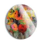 Flower Vase  | 24x24 Circle | Glass Plaque