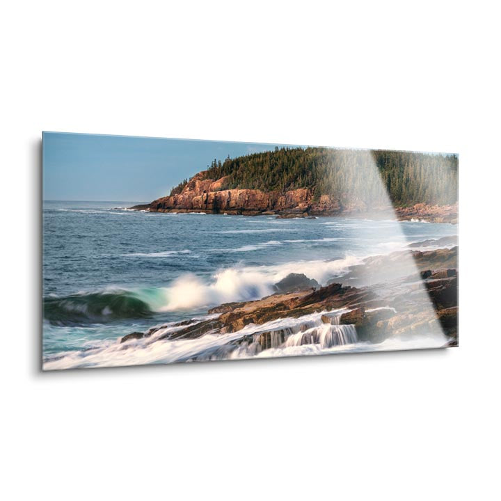 Sunrise at Otter Cliffs  | 12x24 | Glass Plaque