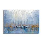 Boats in the Harbor I | 24x36 | Glass Plaque