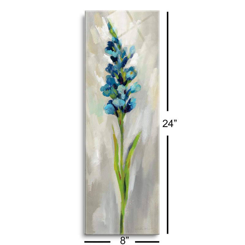 Single Stem Flower I | 8x24 | Glass Plaque