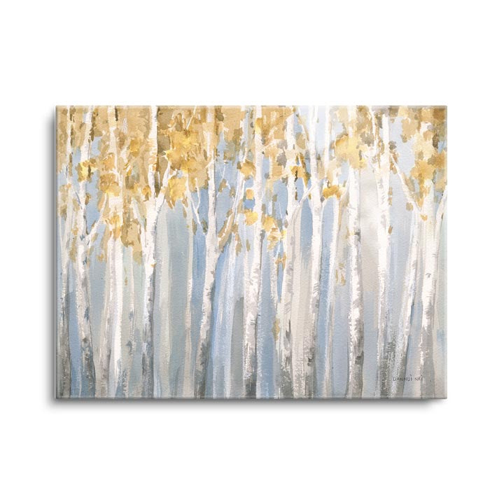 Golden Birches  | 12x16 | Glass Plaque