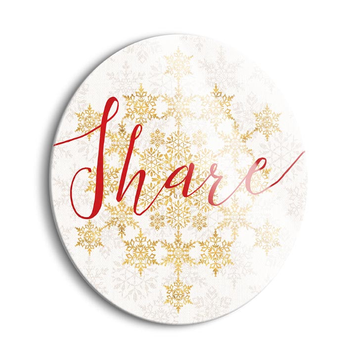 Holiday Charms II  | 24x24 Circle | Glass Plaque