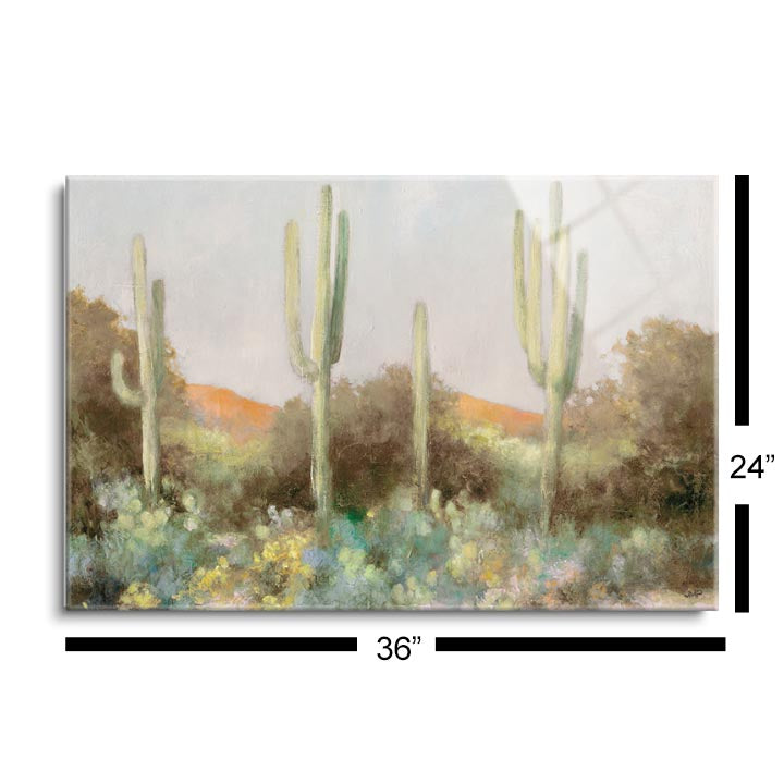 Sunrise Desert III Neutral  | 24x36 | Glass Plaque