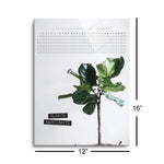 Habit Tracker | Fiddle Leaf Fig| 12x16 | Glass Plaque