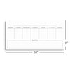 Minimalist Weekly Planner with Notes | 8x16 | Glass Plaque