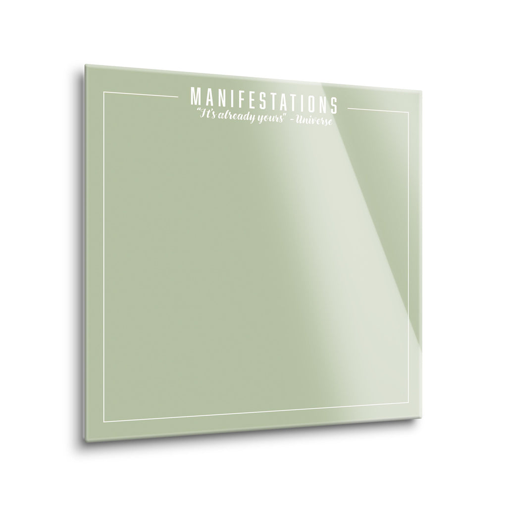 Manifestations It's already yours |Universe (Green) | 8x8 | Glass Plaque