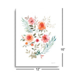 Floral Serenade III  | 12x16 | Glass Plaque