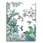 Butterflies and Flowers II | 12x16 | Glass Plaque