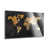 Dramatic World Map  | 24x36 | Glass Plaque