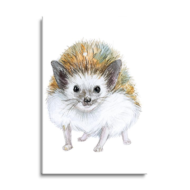 Baby Hedgehog  | 24x36 | Glass Plaque