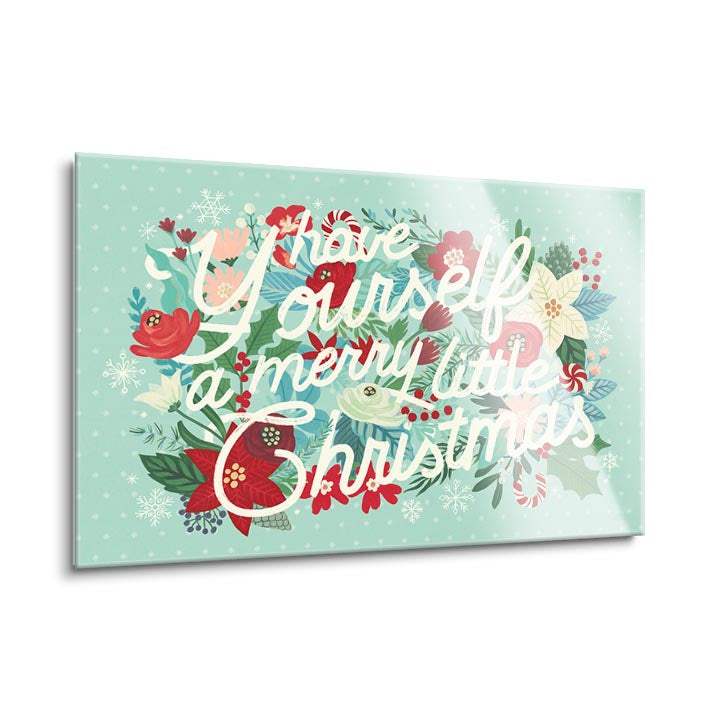Christmas Wishes I Bright  | 24x36 | Glass Plaque