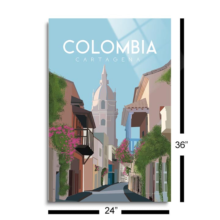 Colombia  | 24x36 | Glass Plaque