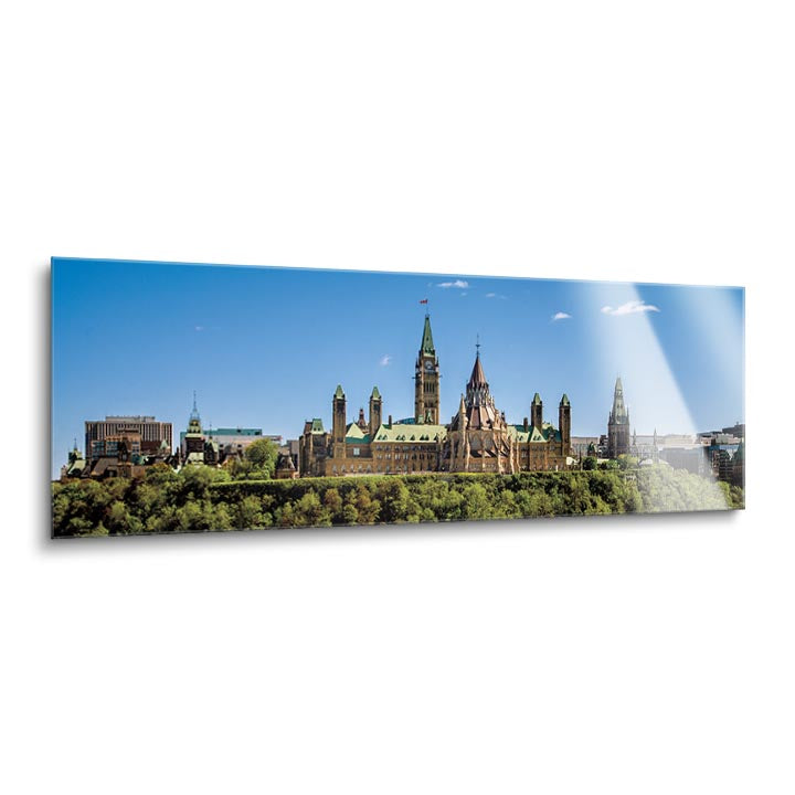 Parliament, Ottawa, ON  | 12x36 | Glass Plaque