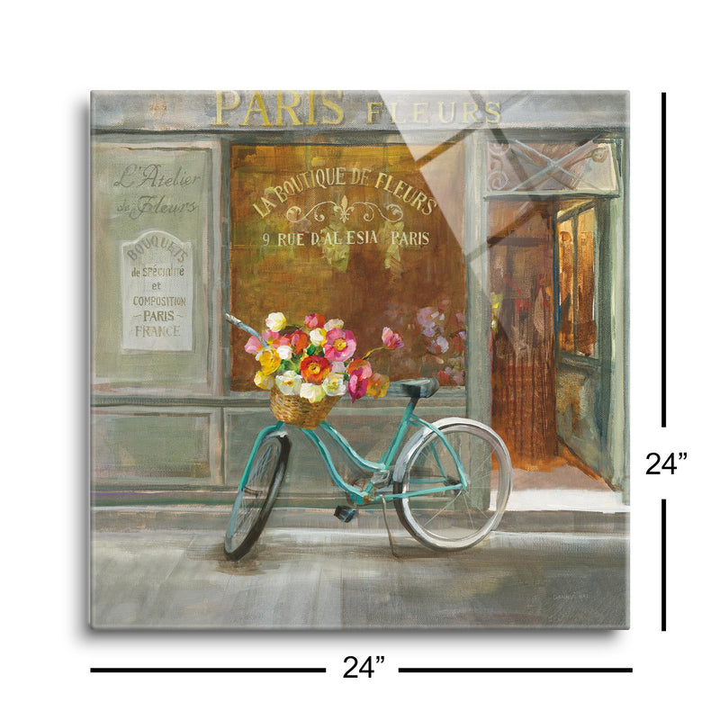 French Flowershop v2 | 24x24 | Glass Plaque