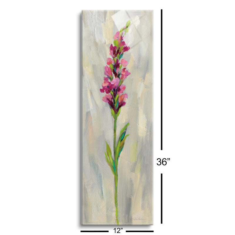 Single Stem Flower IV | 12x36 | Glass Plaque