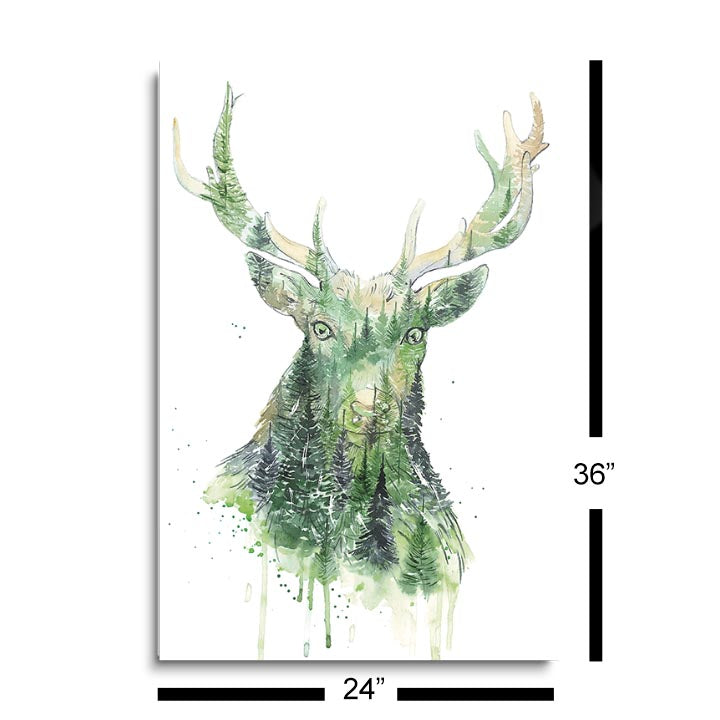 Deer  | 24x36 | Glass Plaque