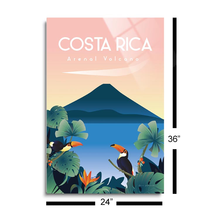 Costa Rica  | 24x36 | Glass Plaque