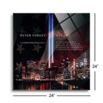 9/11 Memorial 4 (1-1)  | 12x12 | Glass Plaque