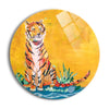 Tiger  | 24x24 Circle | Glass Plaque